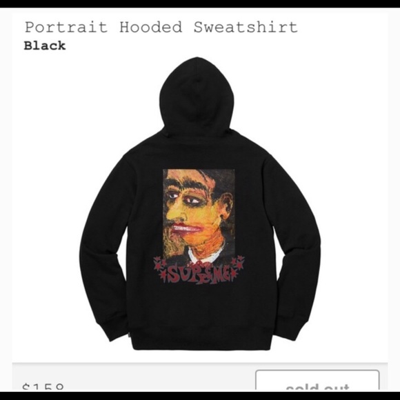 Supreme Portrait Hoodie-Black - Picture 3 of 5